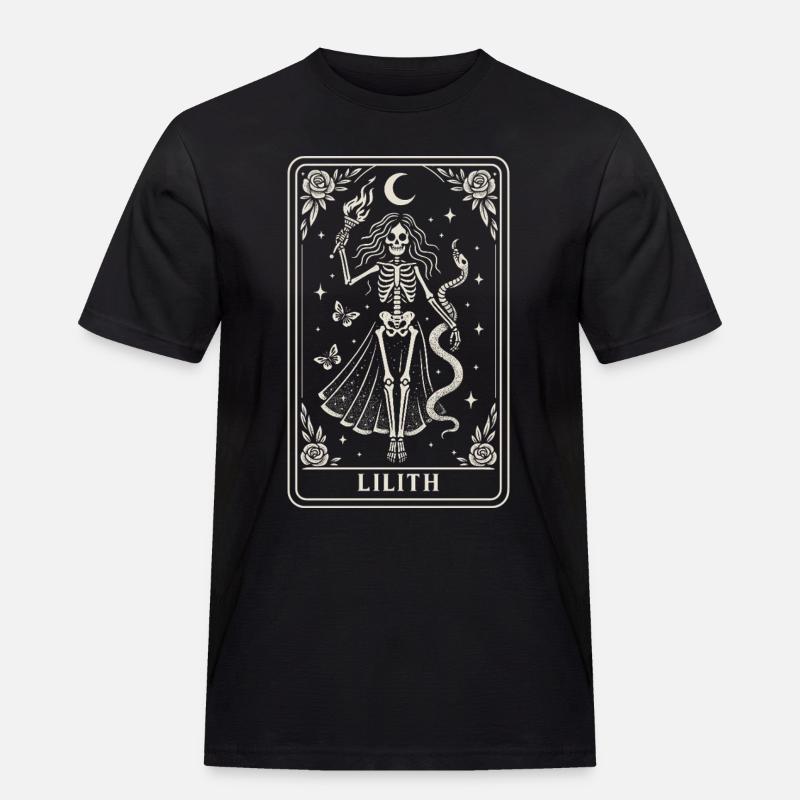 Lilith Skeleton Goddess Moonlight - Men's Workwear T-Shirt - black
