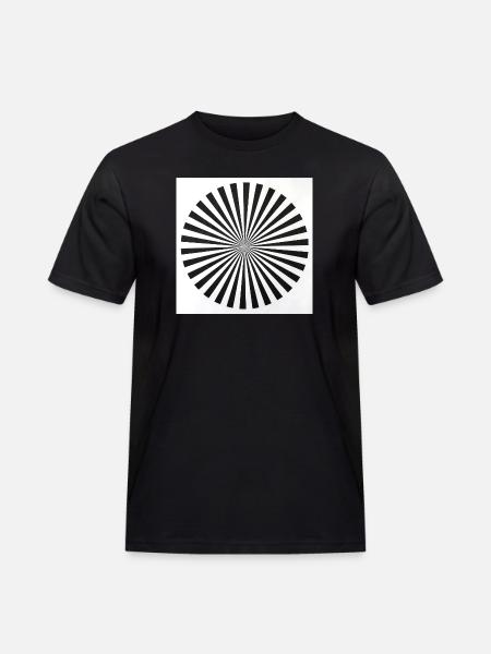 Radial Optical Illusion - Men's Workwear T-Shirt - black
