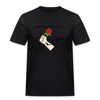 Work New - Männer Workwear T-Shirt - Schwarz - Vorne - AI Model Male 178 light (178cm)
