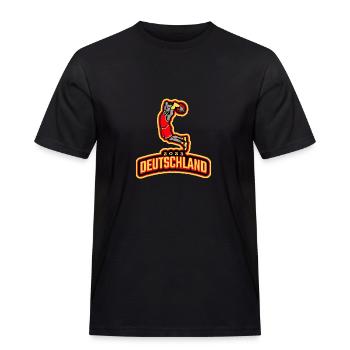 Basketball TShirt Weltmeister Geschenk 2023 Dunk - Männer Workwear T-Shirt - Schwarz - Vorne - AI Model Male 178 light (178cm)