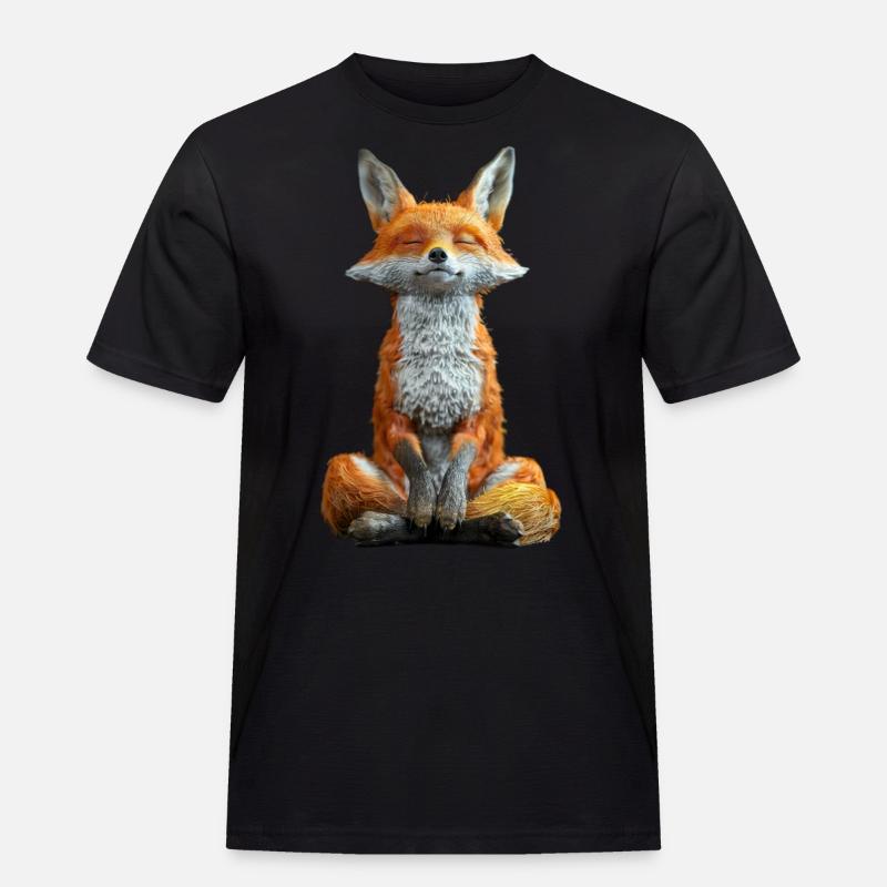 Fuchs - Männer Workwear T-Shirt - Schwarz