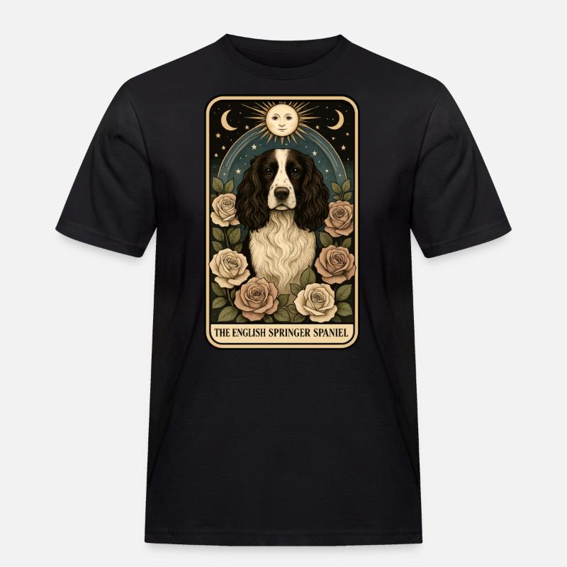 Englischer Springer Spaniel - Männer Workwear T-Shirt - Schwarz
