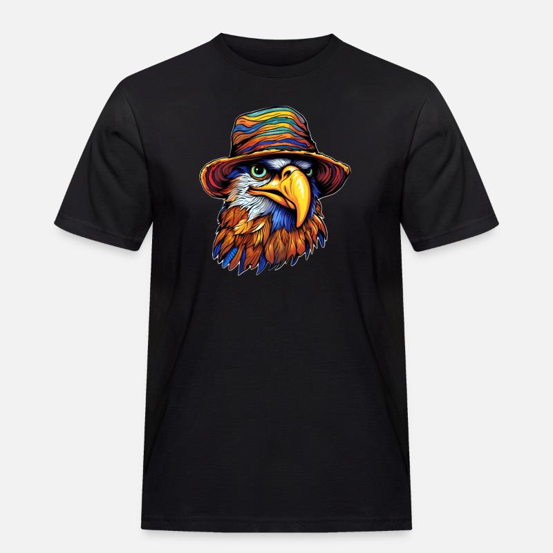 Sommer-Soaring Eagle - Männer Workwear T-Shirt - Schwarz