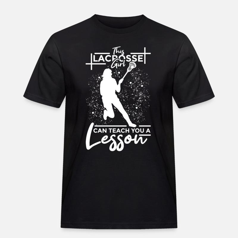 Lacrosse Mädchen - Männer Workwear T-Shirt - Schwarz