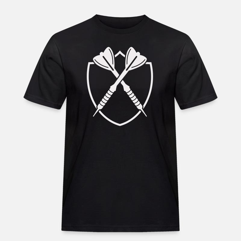 Darts Shield Cross – Precision Symbol - Men's Workwear T-Shirt - black