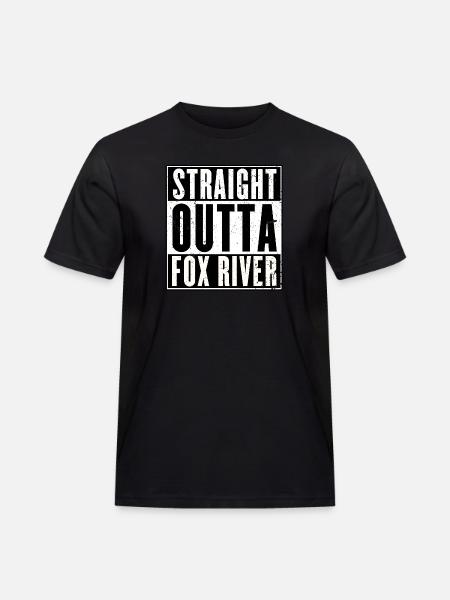 Straight Outta Fox River - Prison Break T-shirt - Men's Workwear T-Shirt - black