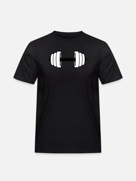 Hantel - Männer Workwear T-Shirt - Schwarz