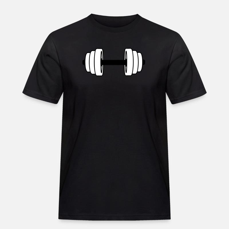Hantel - Männer Workwear T-Shirt - Schwarz
