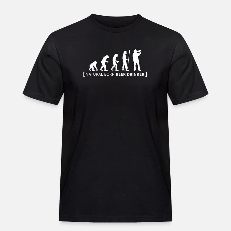 fassbier - Männer Workwear T-Shirt - Schwarz