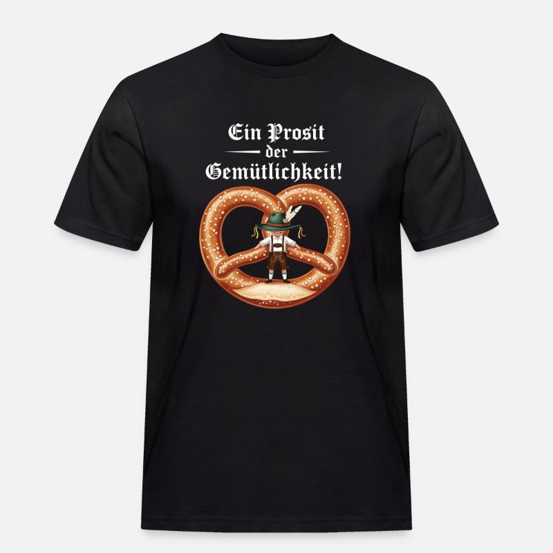 Ein Prosit der Gemütlichkeit ! - Männer Workwear T-Shirt - Schwarz