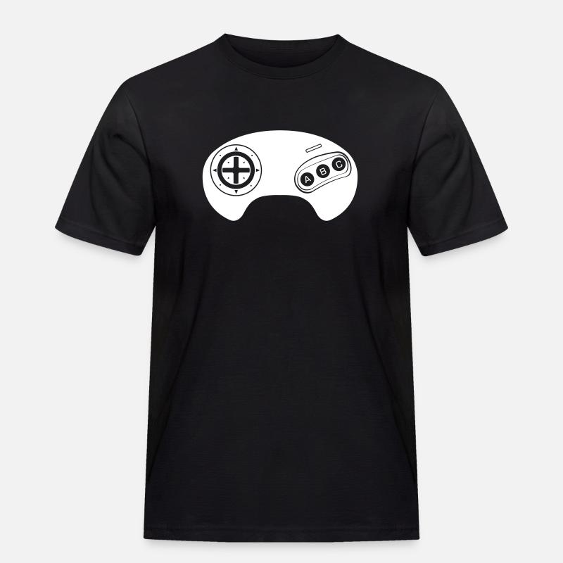 Mega Retro Controller - Männer Workwear T-Shirt - Schwarz