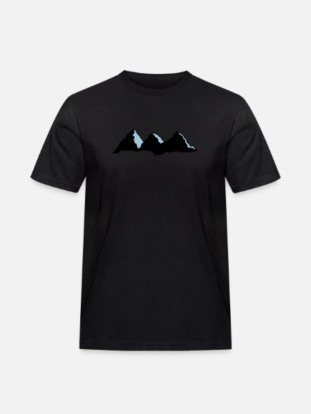 mountain highlander drawing vector - Men's Workwear T-Shirt - black