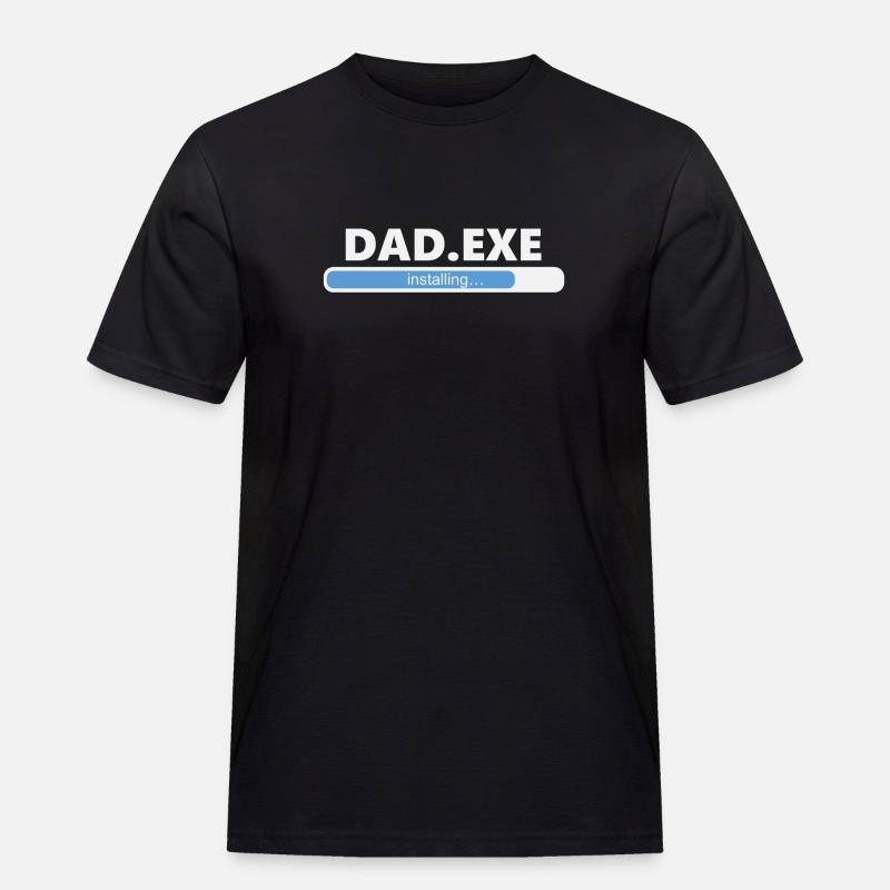 Installing Dad EXE (1055) - Men's Workwear T-Shirt - black