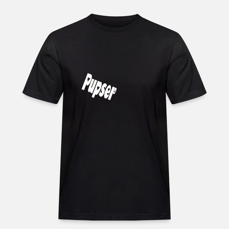 pupser - Männer Workwear T-Shirt - Schwarz