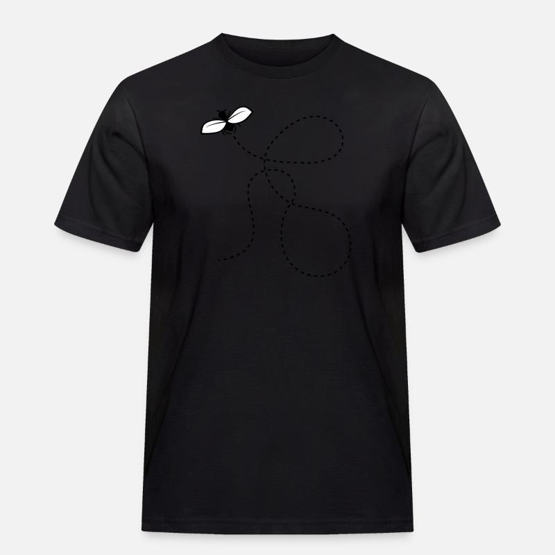 Dashed Line Fly - Men's Workwear T-Shirt - black