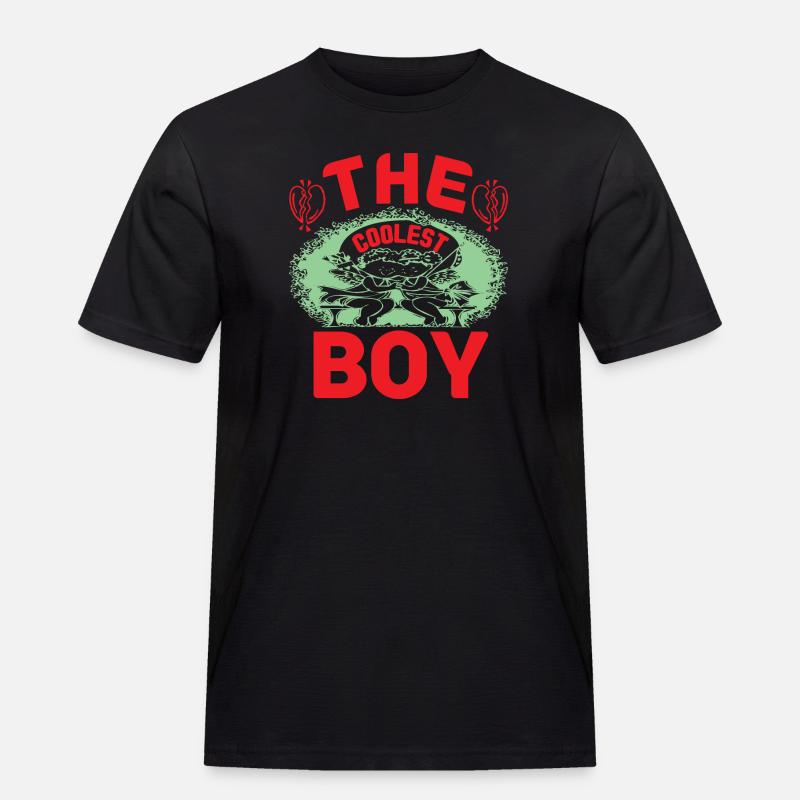 DER COOLSTE JUNGE LUSTIG - Männer Workwear T-Shirt - Schwarz