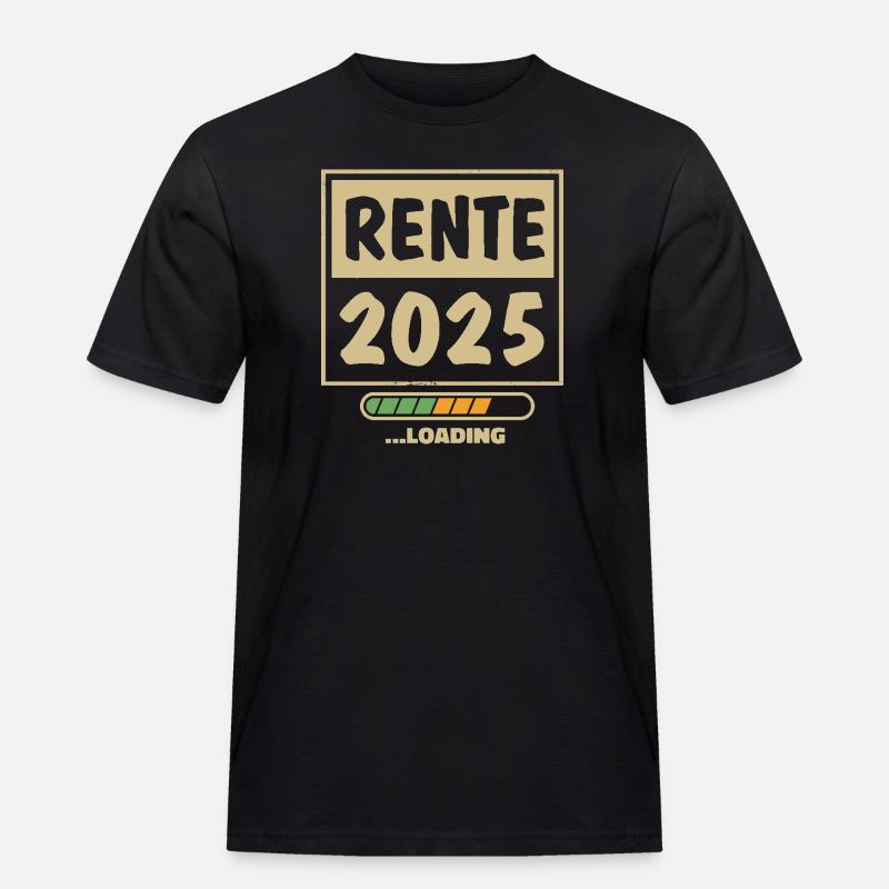 Rente 2025 loading - Männer Workwear T-Shirt - Schwarz