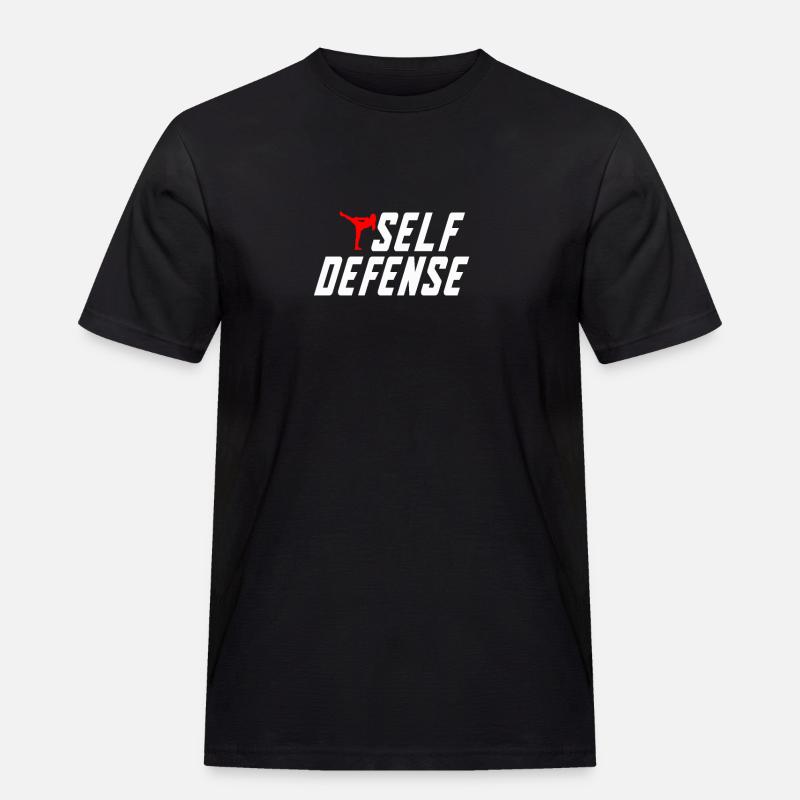Conception de motif d’autodéfense - T-shirt Workwear homme - noir