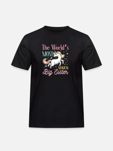 Verdens mest magiske storesøster - Herre Workwear T-Shirt - sort