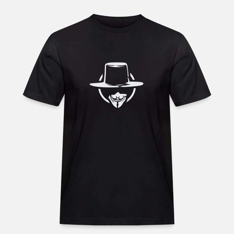 Anonymous - Männer Workwear T-Shirt - Schwarz