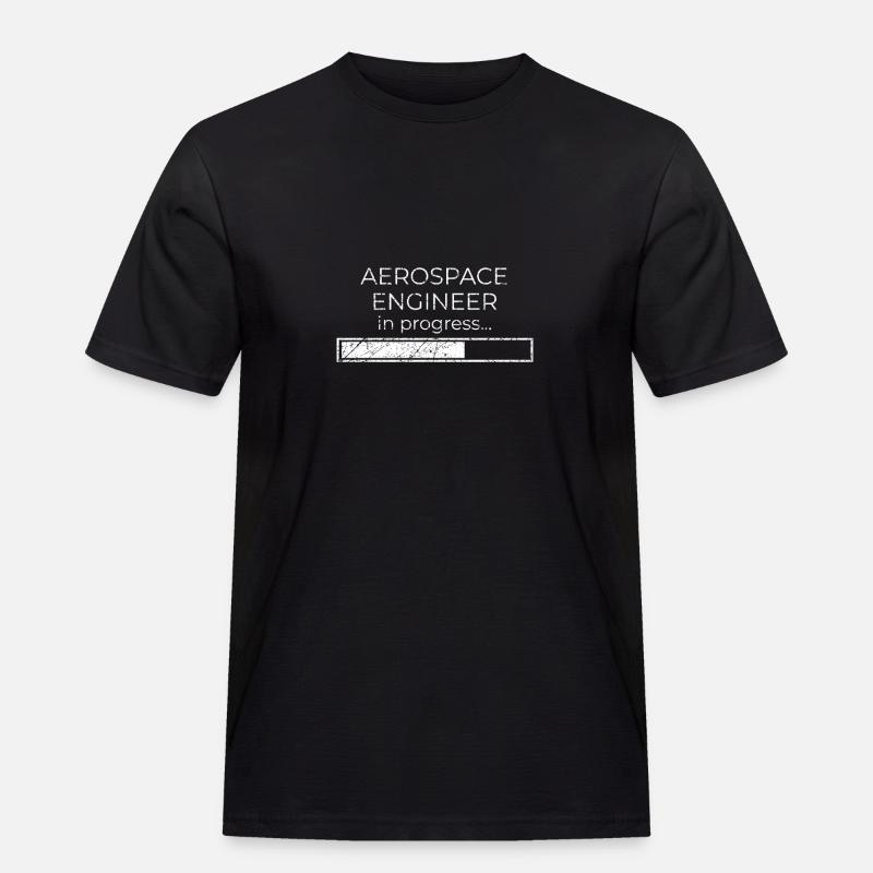 Luft- und Raumfahrttechniker in Arbeit - Männer Workwear T-Shirt - Schwarz