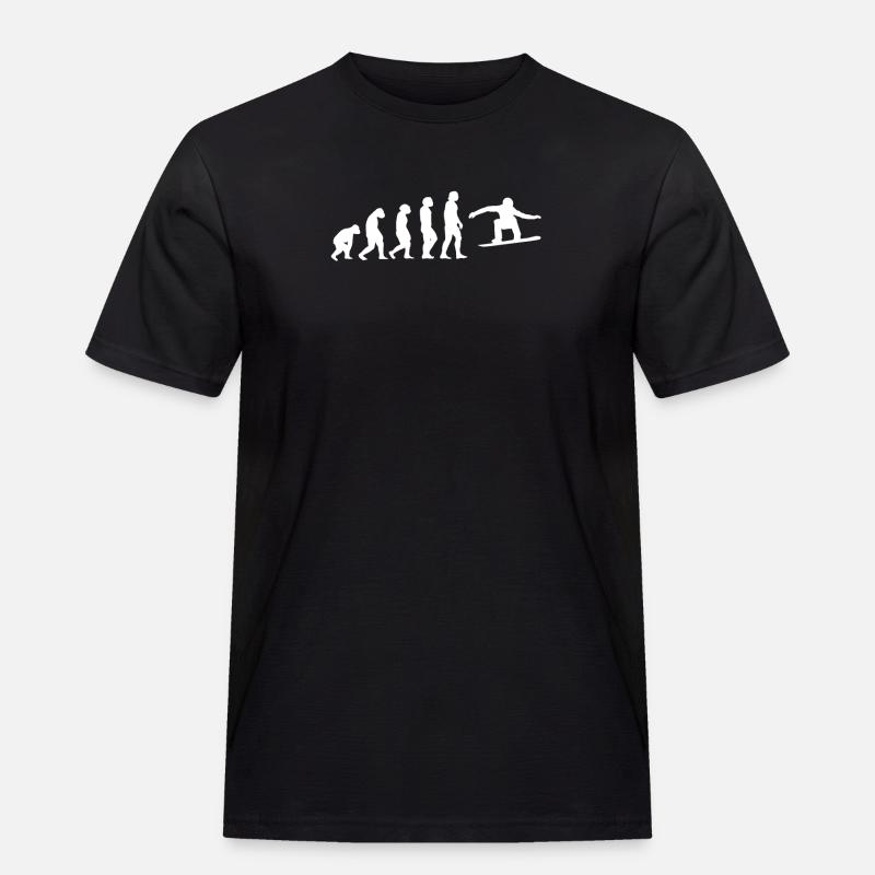 Snowboard evolution gift - Men's Workwear T-Shirt - black