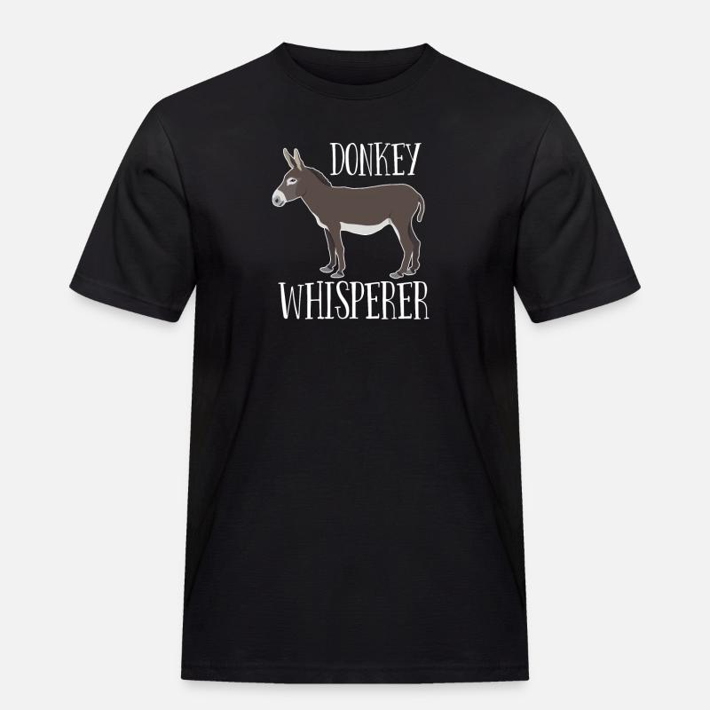 Esel - Eselflüsterer - Männer Workwear T-Shirt - Schwarz
