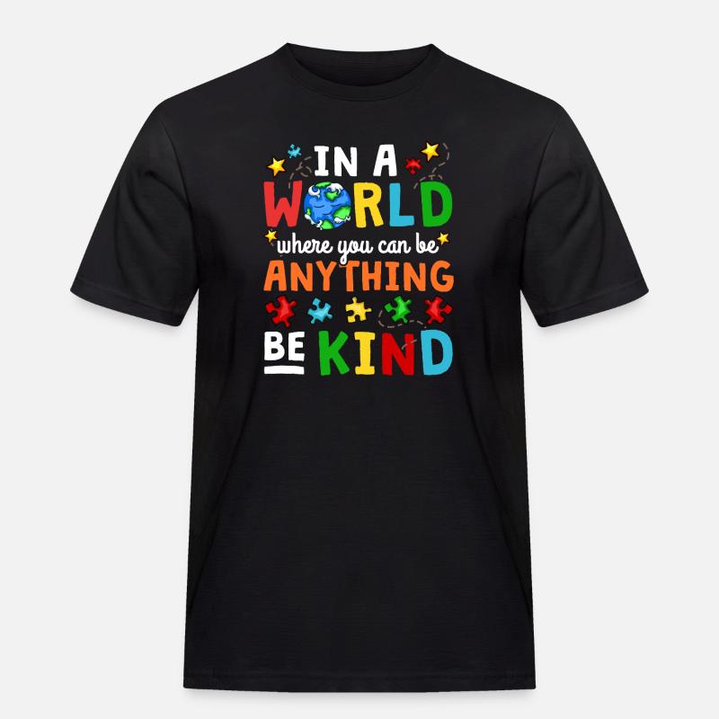 Autismus Bewusstsein - Männer Workwear T-Shirt - Schwarz