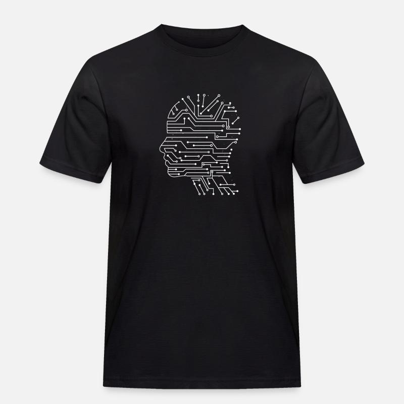 Künstliche Intelligenz - Männer Workwear T-Shirt - Schwarz