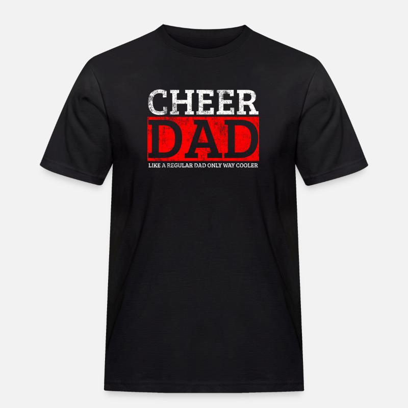Cheer Dad Cherleader - Männer Workwear T-Shirt - Schwarz