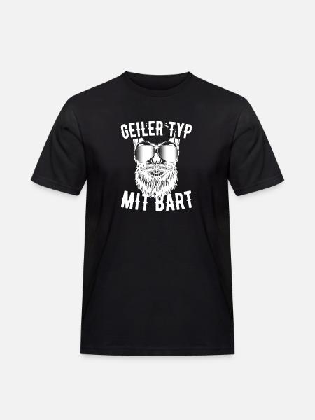 Geiler Typ Mit Bart Bartträger Barbier Vollbart - Männer Workwear T-Shirt - Schwarz