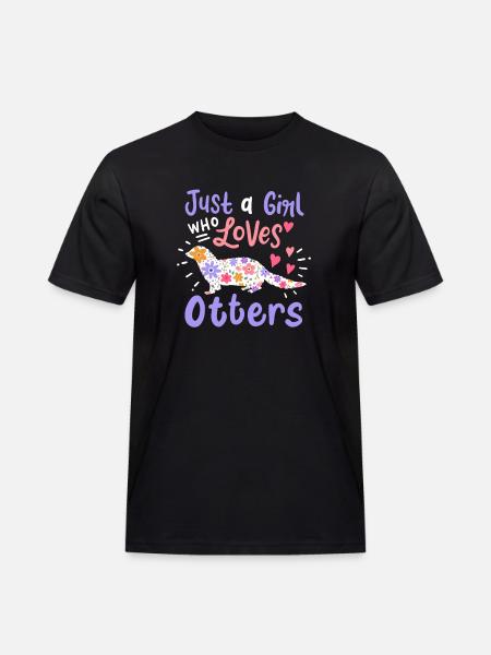 Otter Seeotter Otterliebhaber - Männer Workwear T-Shirt - Schwarz