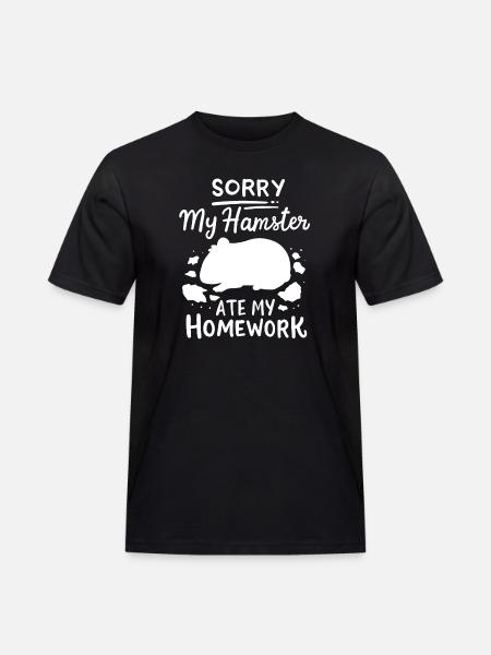 Hamster students back to school - Men's Workwear T-Shirt - black