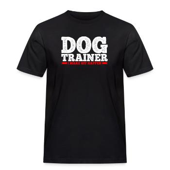 Hundetrainer Hundetraining - Männer Workwear T-Shirt - Schwarz - Vorne - AI Model Male 178 light (178cm)