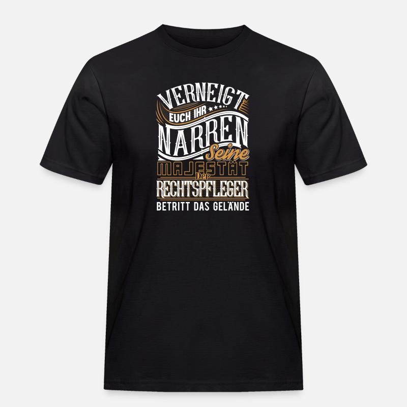 Rechtspfleger - Männer Workwear T-Shirt - Schwarz