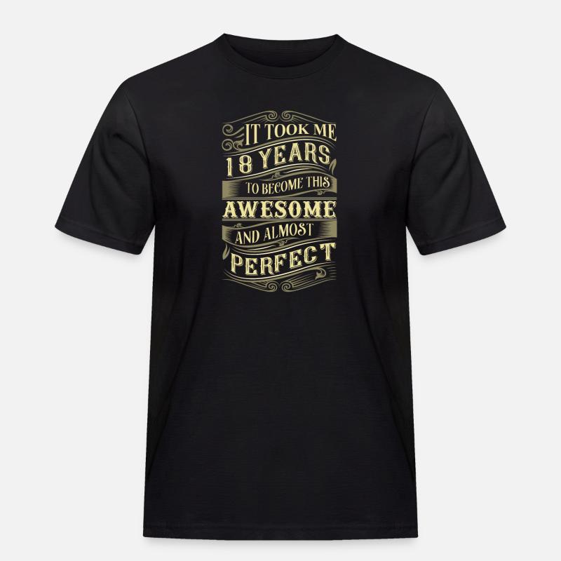 18-årsdag - Arbets-T-shirt herr - svart
