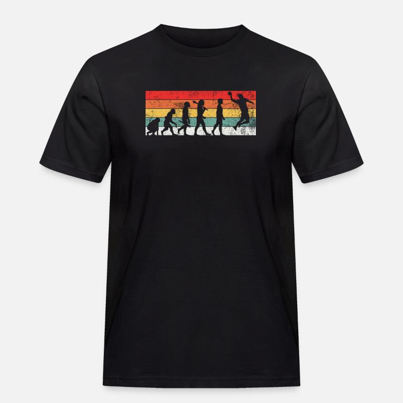 Handballer Handball Evolution - Männer Workwear T-Shirt - Schwarz