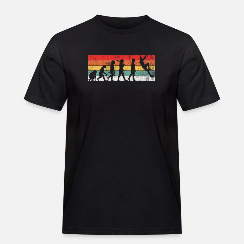 Kletterer Evolution - Männer Workwear T-Shirt - Schwarz