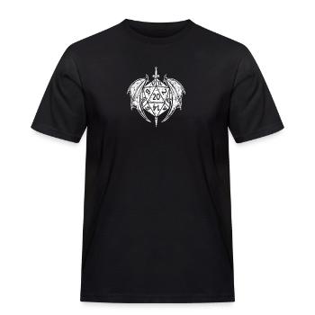 pen and paper dm würfel - Männer Workwear T-Shirt - Schwarz - Vorne - AI Model Male 178 light (178cm)