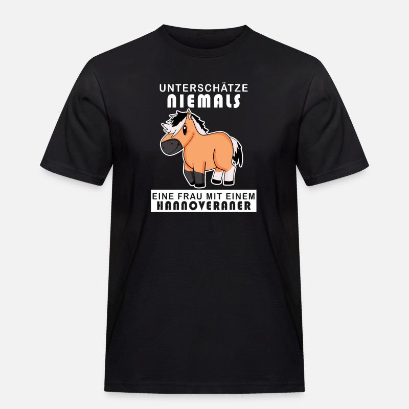 Hannoveraner Pferd Hauspferd - Männer Workwear T-Shirt - Schwarz