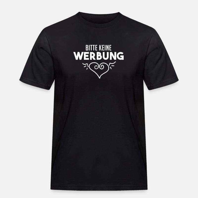 Bitte keine Werbung - Briefkasten - Männer Workwear T-Shirt - Schwarz