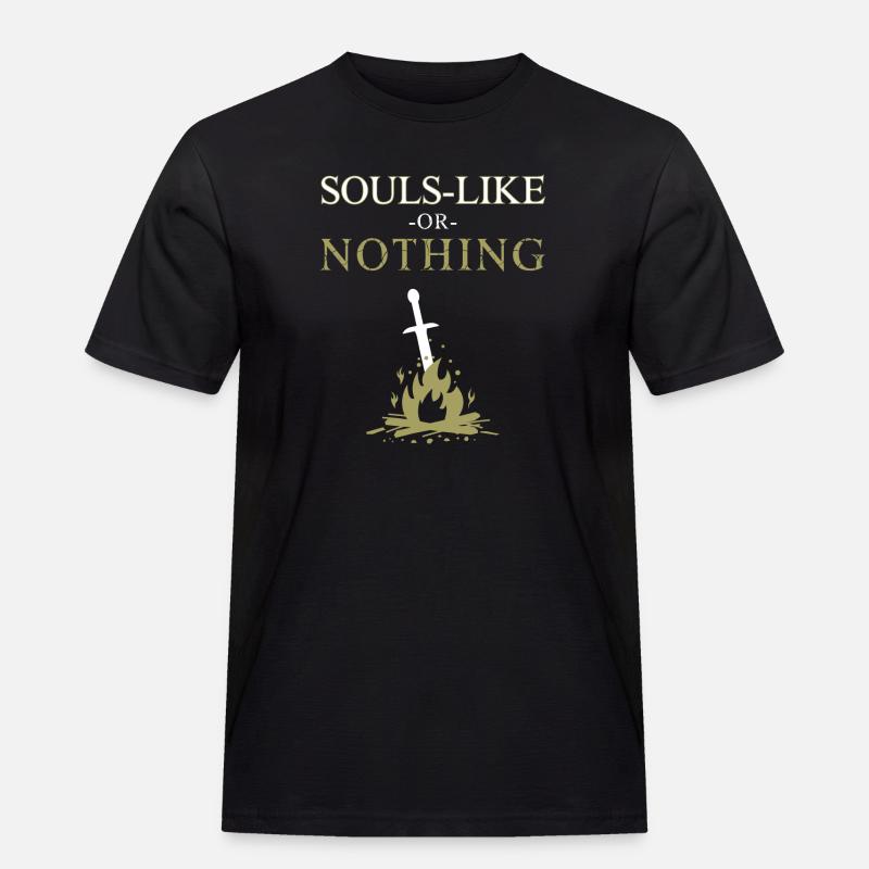 Seelen-Like oder nichts - Männer Workwear T-Shirt - Schwarz