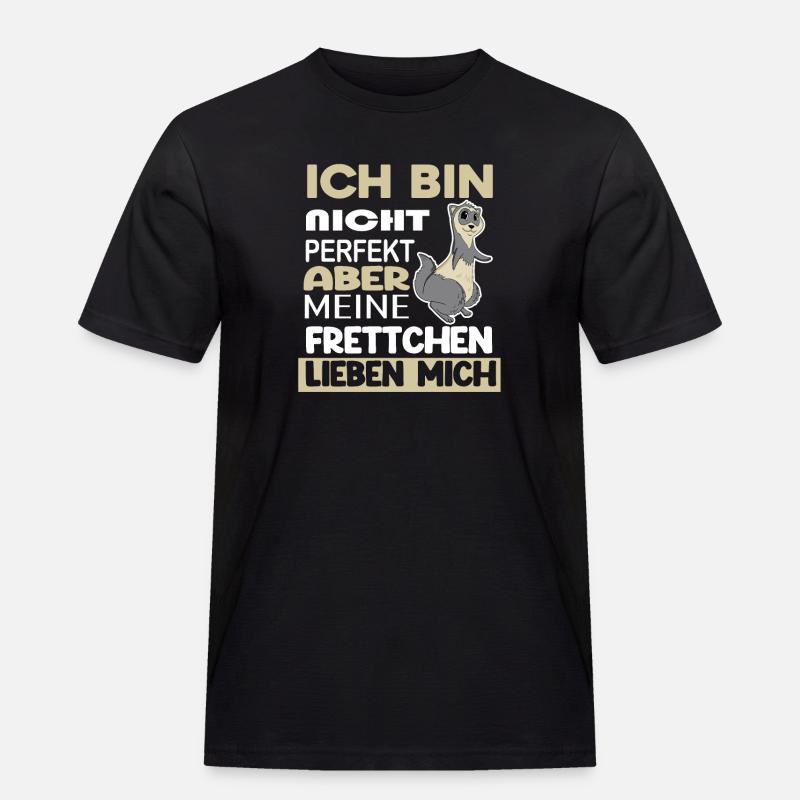 Frettchen - Männer Workwear T-Shirt - Schwarz
