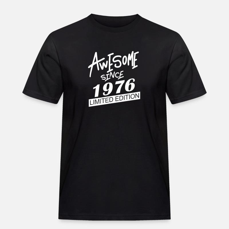 1976 - Männer Workwear T-Shirt - Schwarz