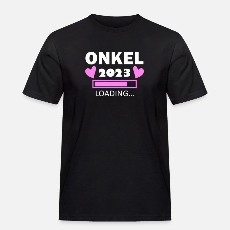 Onkel Loading 2023 - Männer Workwear T-Shirt - Schwarz