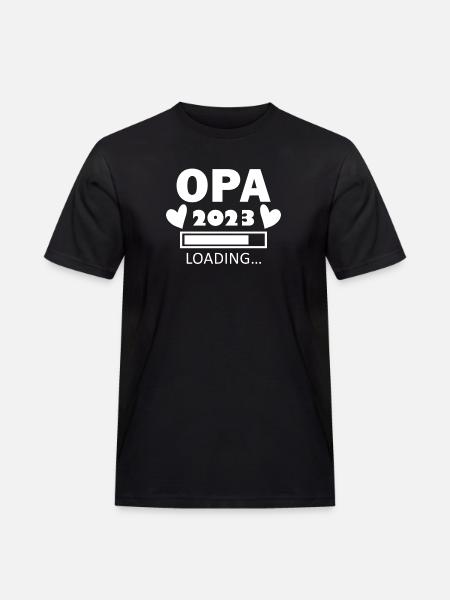 Opa 2023 - Opa werden - Bald Opa - Männer Workwear T-Shirt - Schwarz