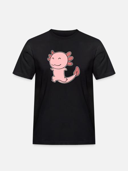 Axolotl motif - Men's Workwear T-Shirt - black