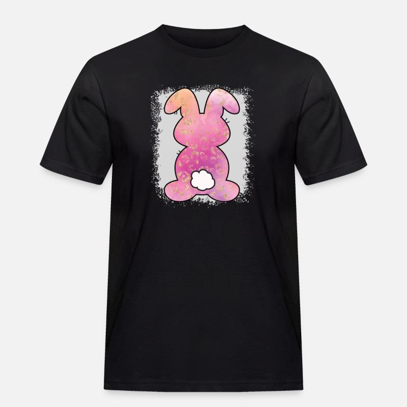 Leopard Print Bleached Easter - Men's Workwear T-Shirt - black
