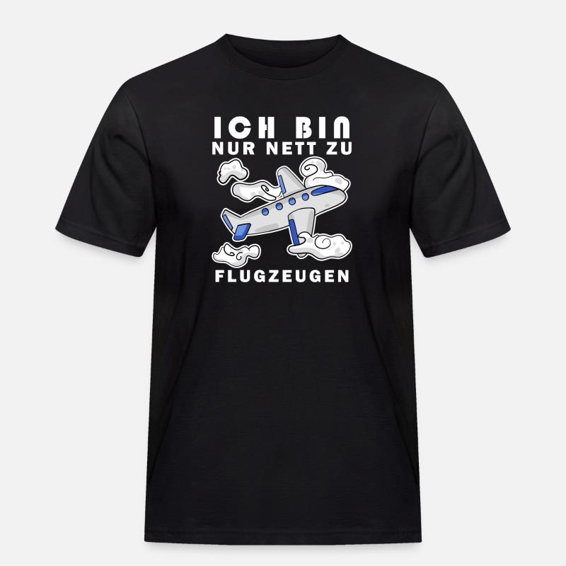 Flugzeug Spruch Geschenk - Männer Workwear T-Shirt - Schwarz