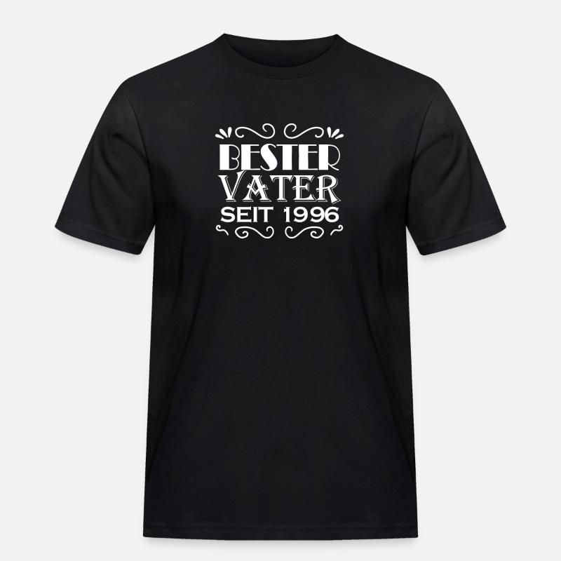 Bester Vater seit 1996 - Männer Workwear T-Shirt - Schwarz